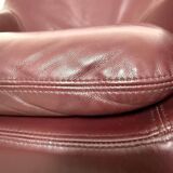 Sculptural Leather Lounge Chair by Cinova, Italy 1970s