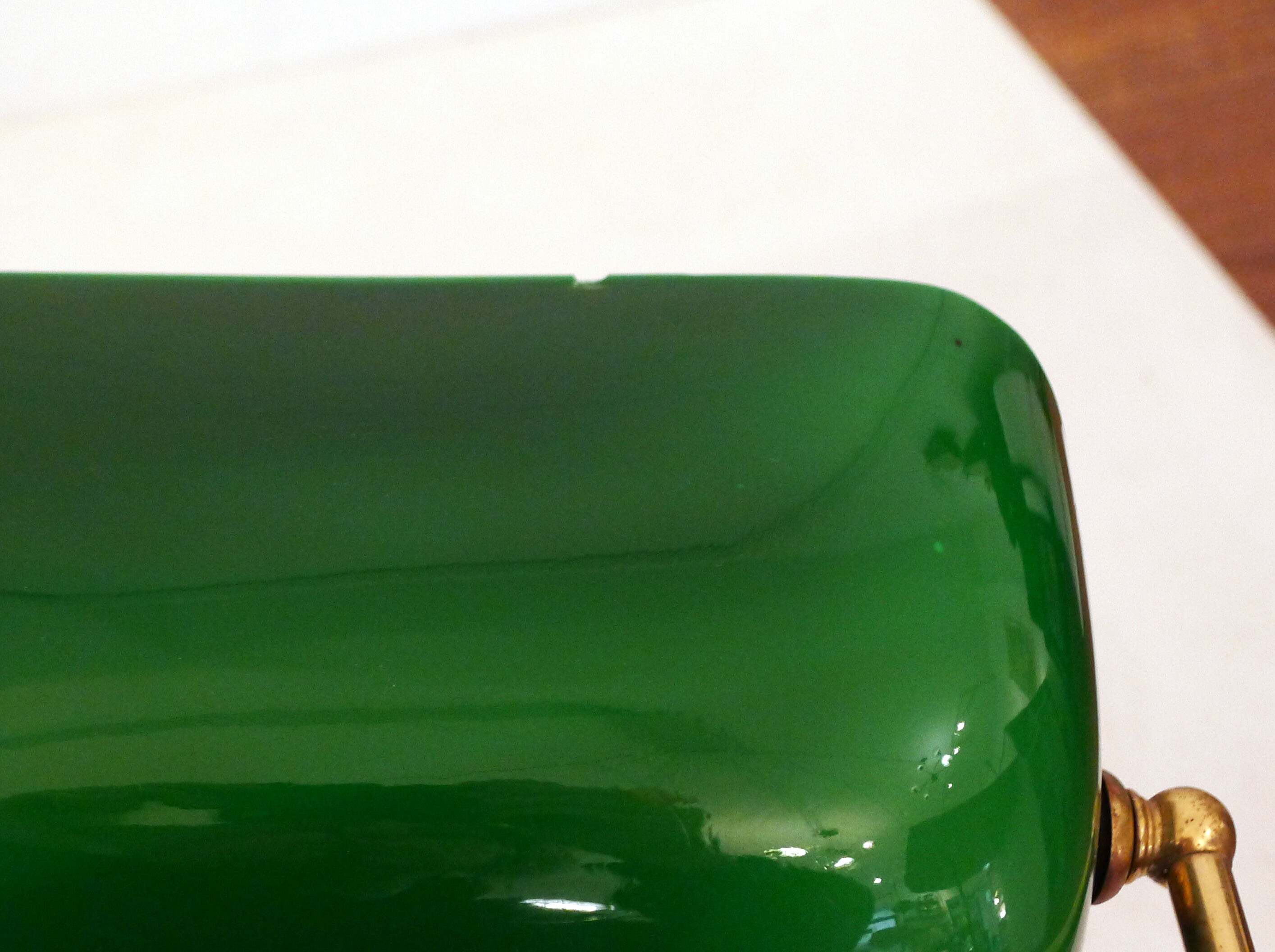 Desk lamp (library/banker) green & gold