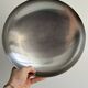 Large brushed stainless steel salad bowl