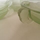 Art Deco dessert service in uraline, salad bowl and cup