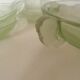 Art Deco dessert service in uraline, salad bowl and cup