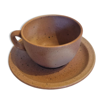 Vintage stoneware coffee cup