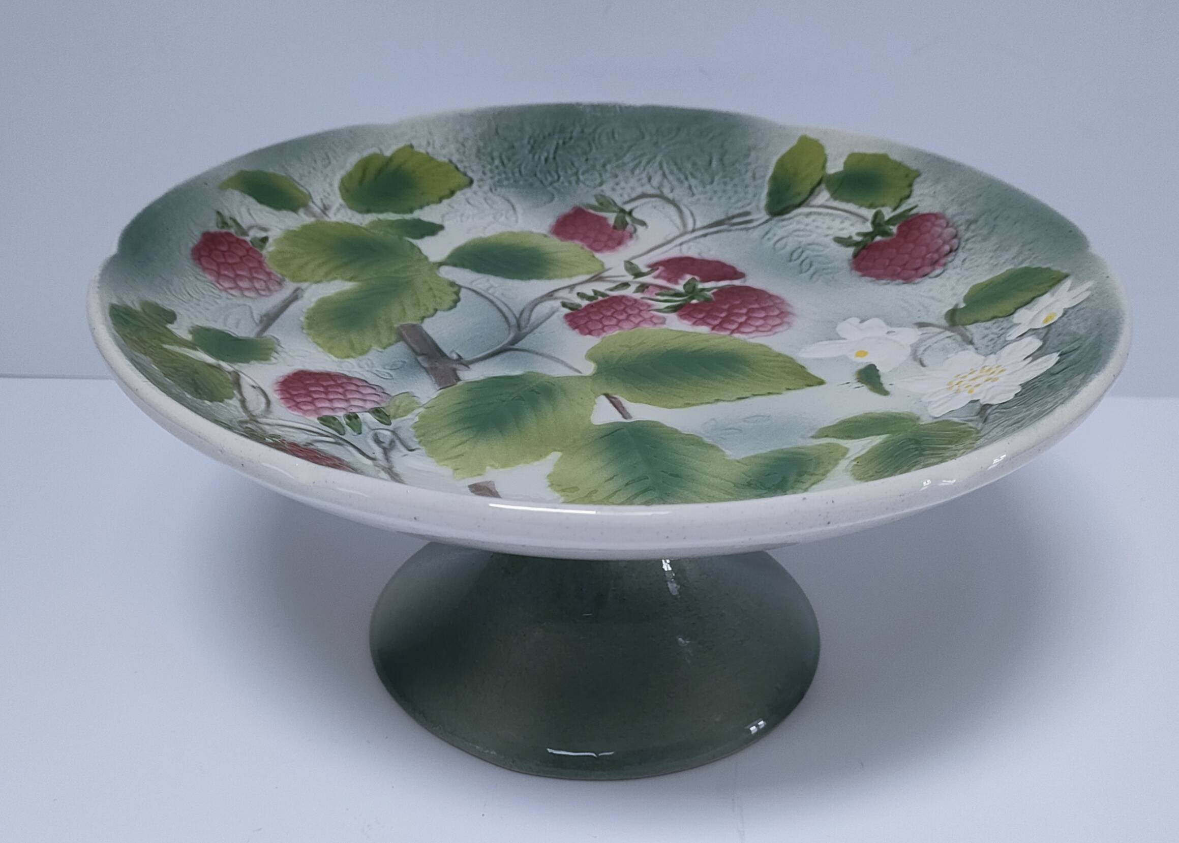 coupe barbotine décor main framboise