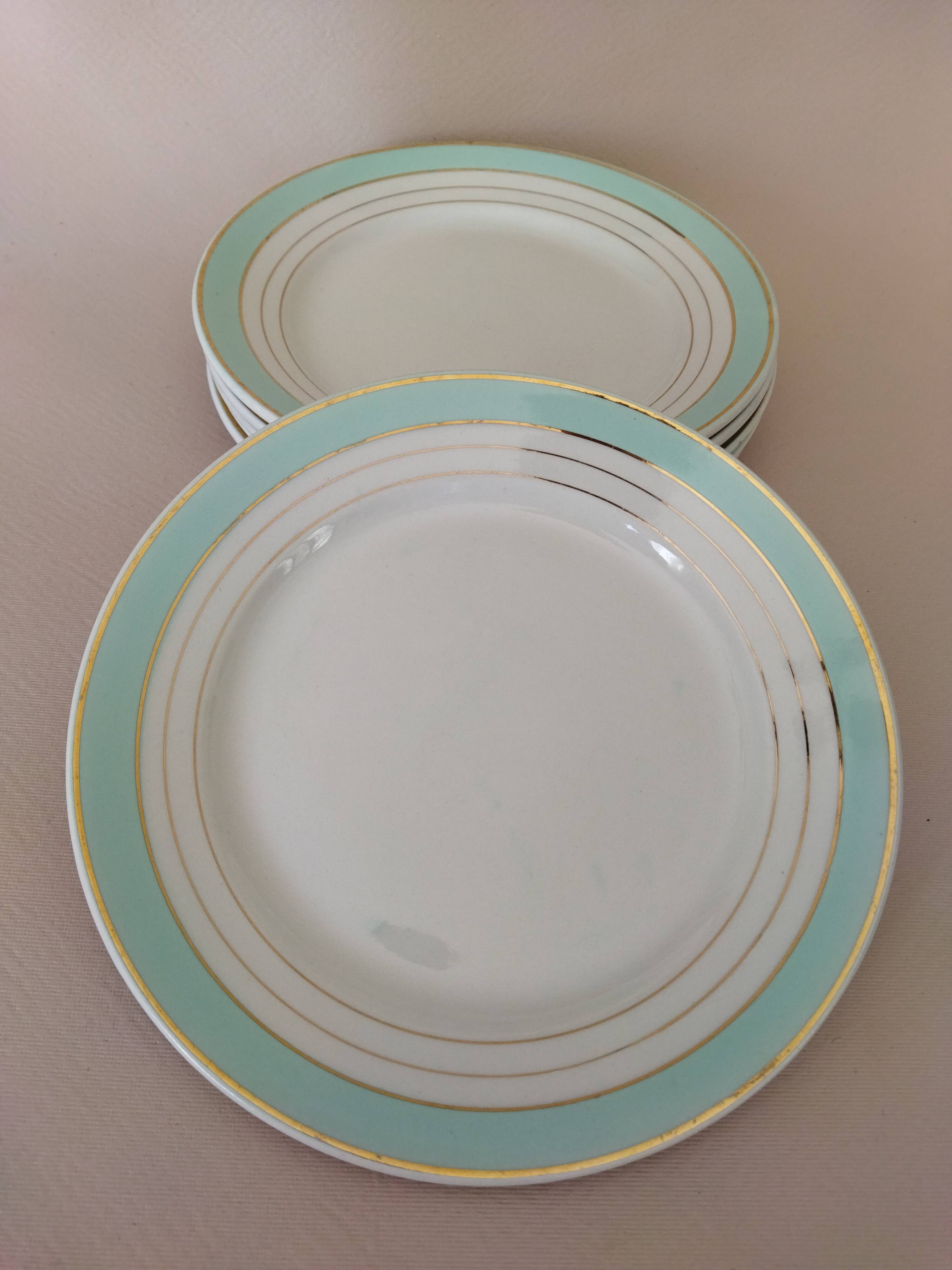 6 assiettes à dessert "Régence" K&G Lunéville
