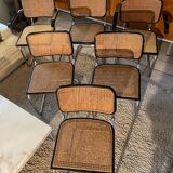 Set of 4 chairs B32 and 2 armchairs B64 Cesca by Marcel Breuer Italian Edition 1980