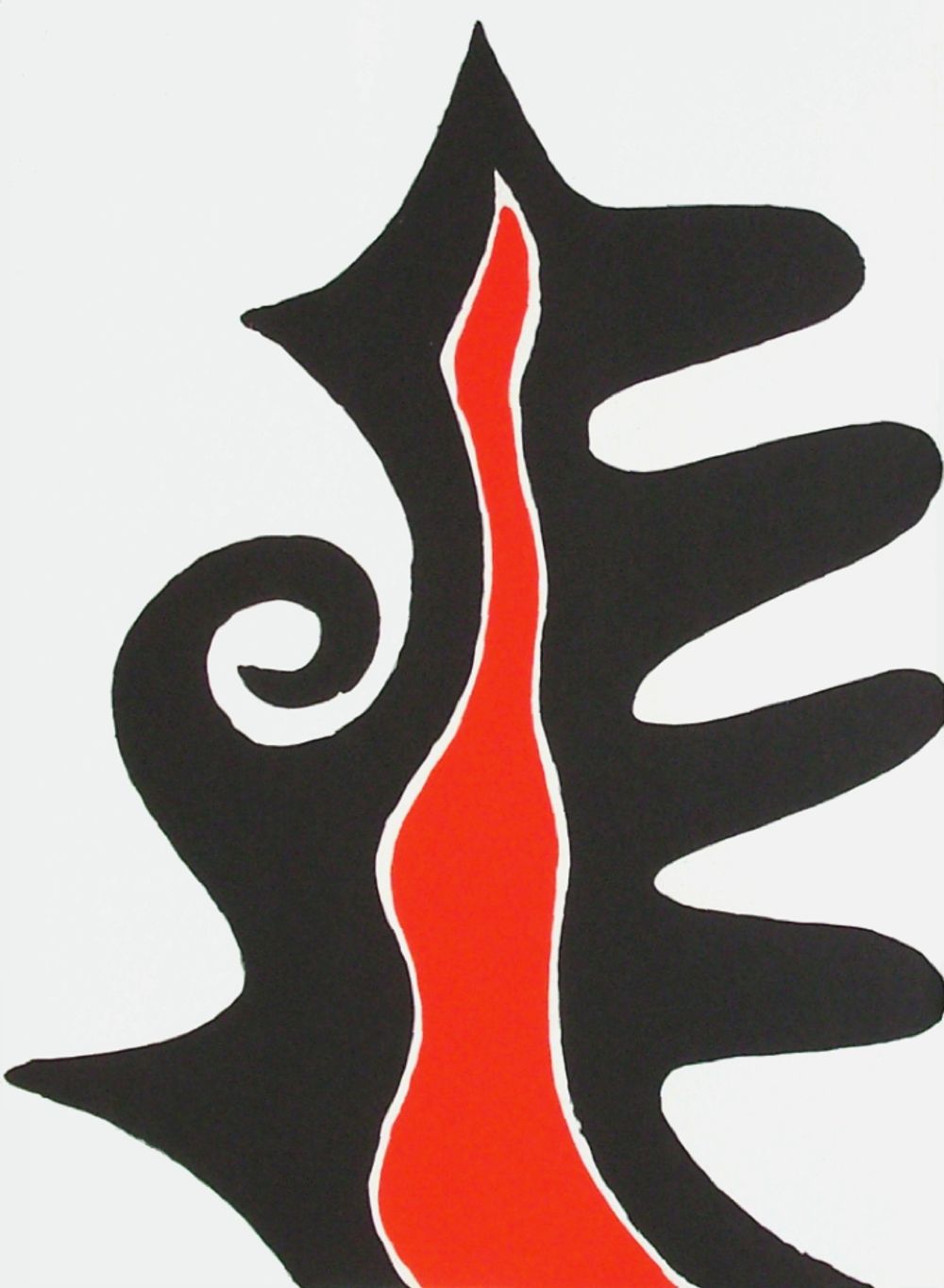 Alexandre calder flamme intérieur lithograph 1973