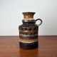 Ceramic vase from the Danish modern mid-century studio, 1960s.