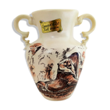 Amphora shaped vase in Art enamels signed