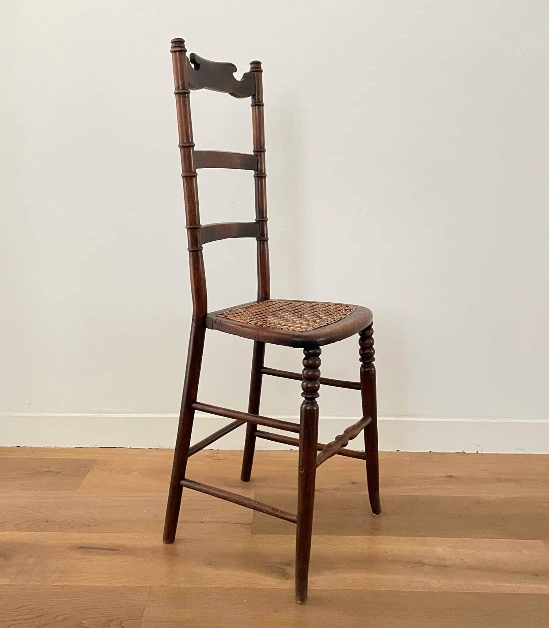 English antique children's high chair, 1900s