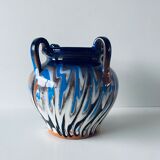 Vase old colors mixed with handles