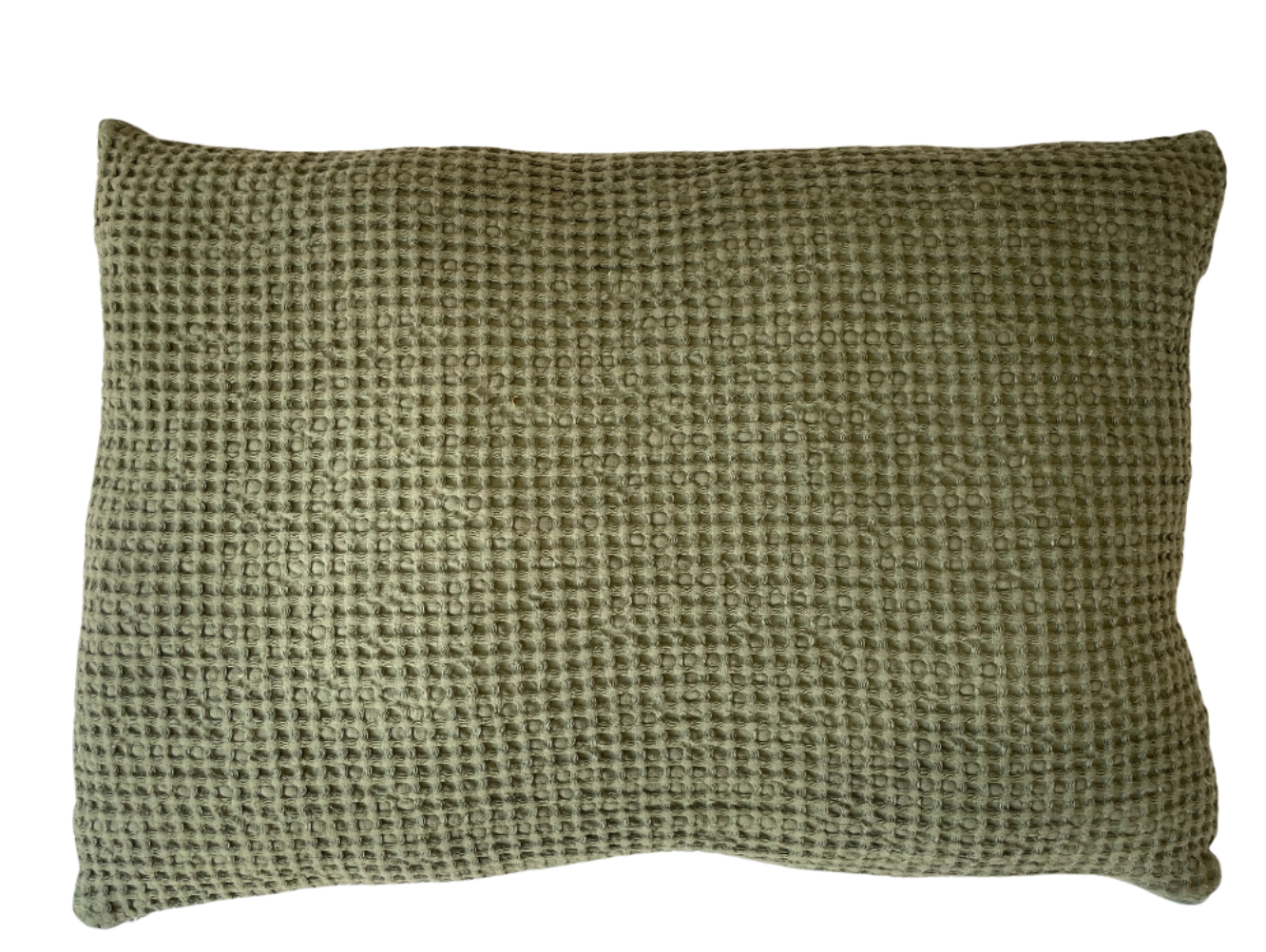 Khaki green embossed cushion
