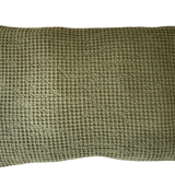 Coussin Gaufré vert kaki