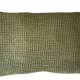Khaki green embossed cushion