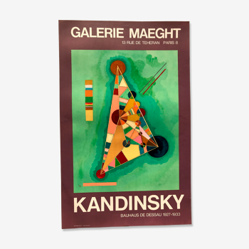 Affiche originale d'exposition Kandinsky, Galerie Maeght, Bauhaus de Dessau, 1965