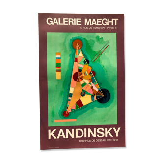 Original exhibition poster KANDINSKY, Galerie Maeght / Bauhaus de Dessau, 1965
