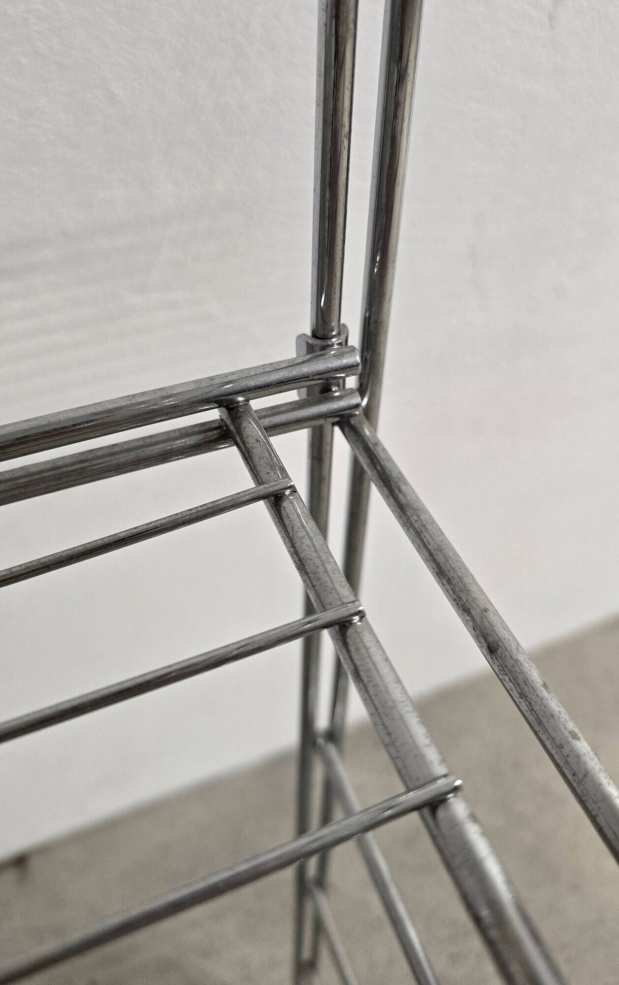 Balton vintage shelf from the 1980s in chrome metal – 215 cm
