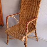 Fauteuil en rotin vintage