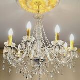 Glass chandelier with polypropylene arms – 9 lights