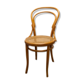 Bistro chair curved wood 1980 honey cannage