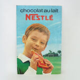 Ancienne affiche cartonnée double face Chocolat au lait Nestlé. Année 60