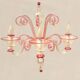 Large Single Pink Venetian Glass Sconce