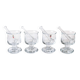 4 verres à grog et mélangeurs, Holmegaard années 70