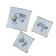 Set of 3 vintage Gien trivets – Retro car, child & couple design
