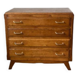 Vintage chest of drawers with compass feet