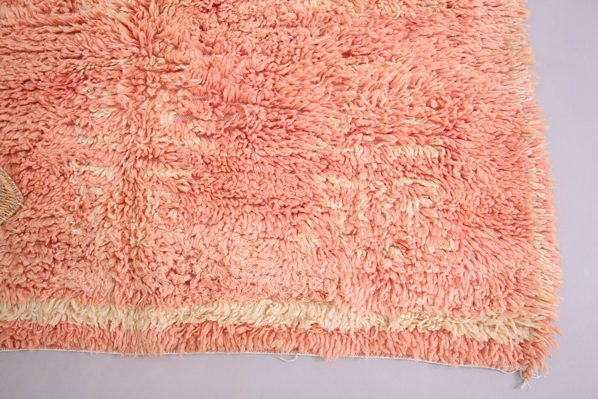 Peach Handmade Moroccan Rug 167 x 250 cm - Vintage Berber Rug - Wool Rug