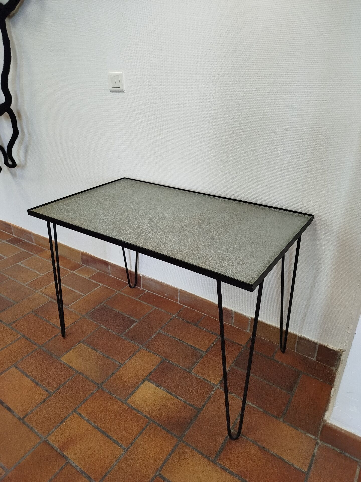 Metal and glass console