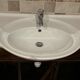 Vintage Poplar Wood Vanity Cabinet with Wash Basin, 1960s, Set of 2