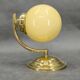 Czech Art Deco Brass and Champagne Glass Wall Light 1930s