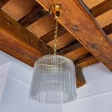 Venini pendant lamp, murano tubular glass, Italy, 1970