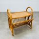 Porte revue rotin vintage table d'appoint années 60