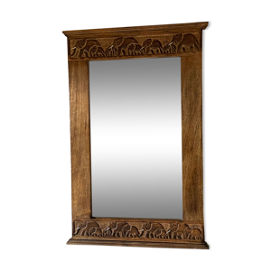 Miroir bois massif africain