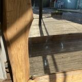 Mirror with irregular wood