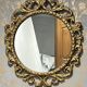 Vintage Round Wall Mirror Ornate Gold Rococo – Elegant 20th Century Piece