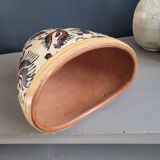 Terracotta and patterned canvas planter