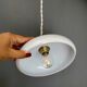 Vintage lampshade pendant light in blue opaline