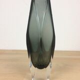 Vase Sommerso smoked glass soliflore, Murano