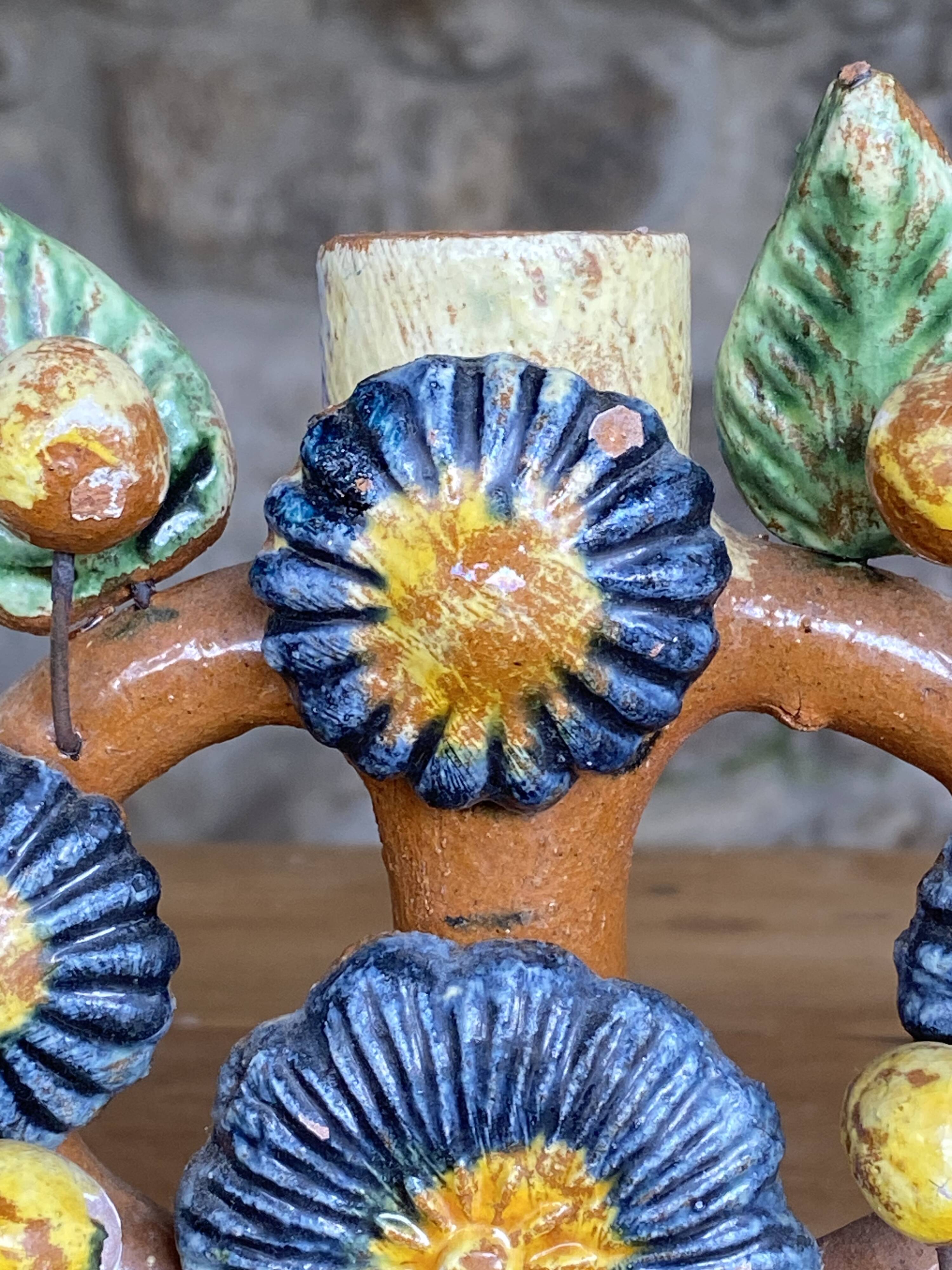 Aurelio FLORES, tree of life shaped candlestick