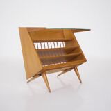 Table d’appoint porte-revues “compas” moderniste