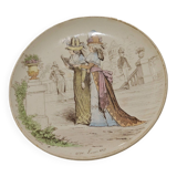Creil and Montereau polychrome ceramic plate (19th century) No. 2