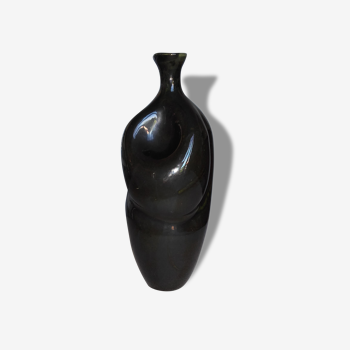 Vase noir années 50