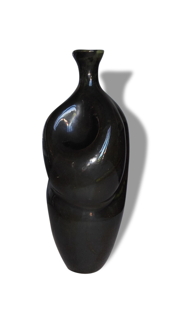 Vase noir années 50