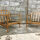 Pair of Scandinavian armchair fabric tiles