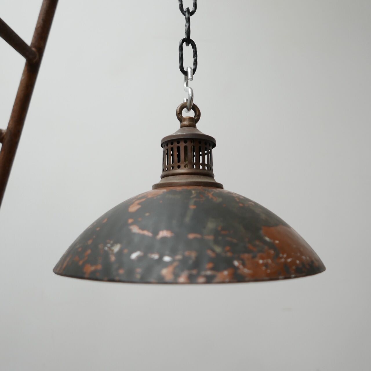 Antique english mercury glass pendant 