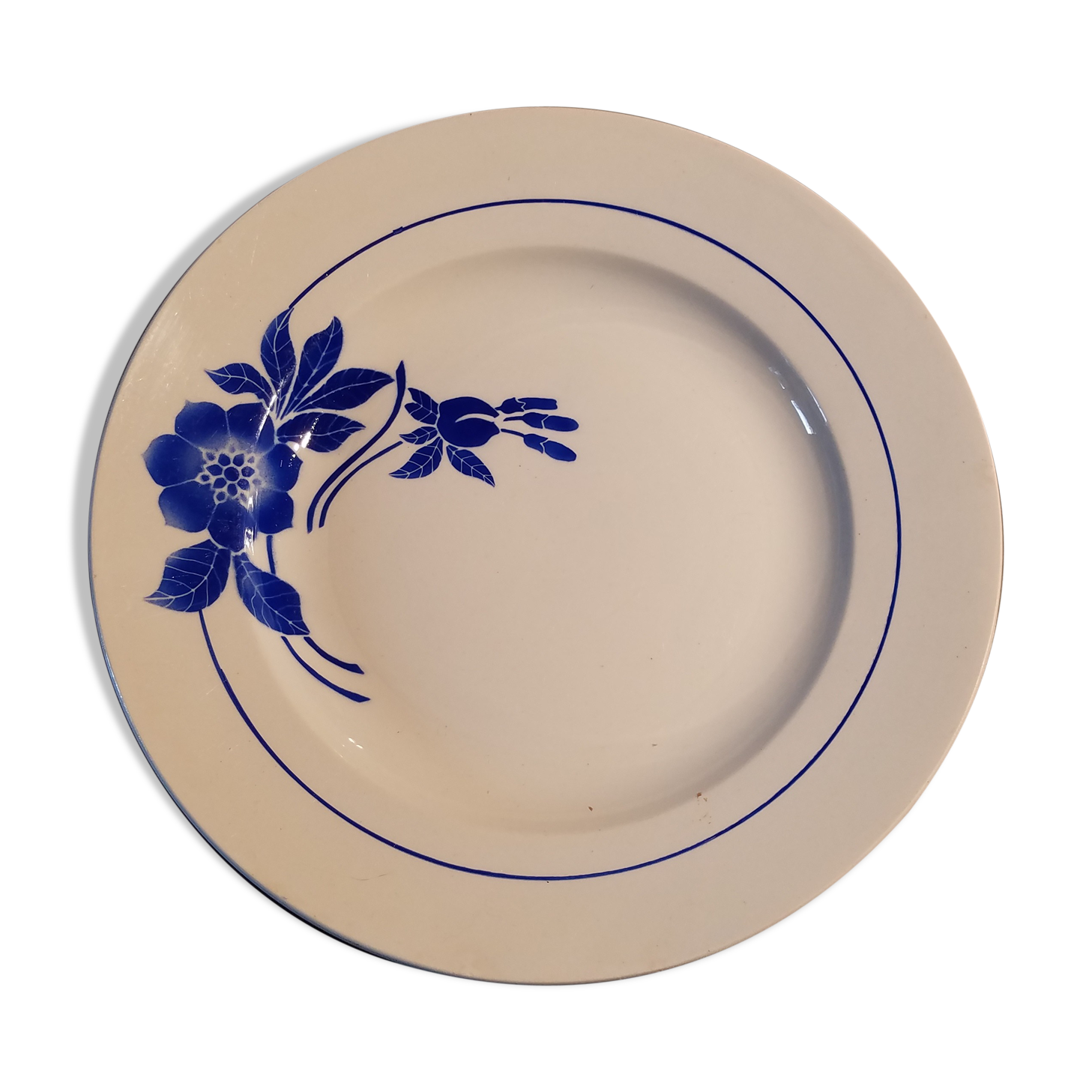 Porcelain dish Digoin Sarreguemine model Flora