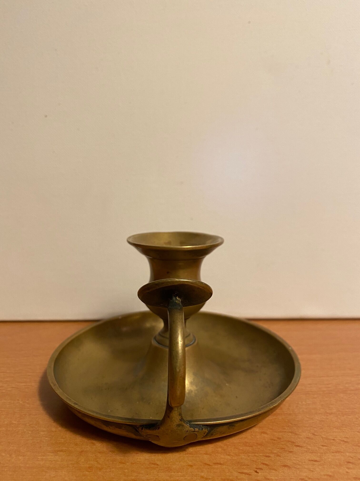 Brass cave rat bougeoir