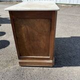 Commode Louis-Philippe  XIXᵉ, dessus marbre blanc